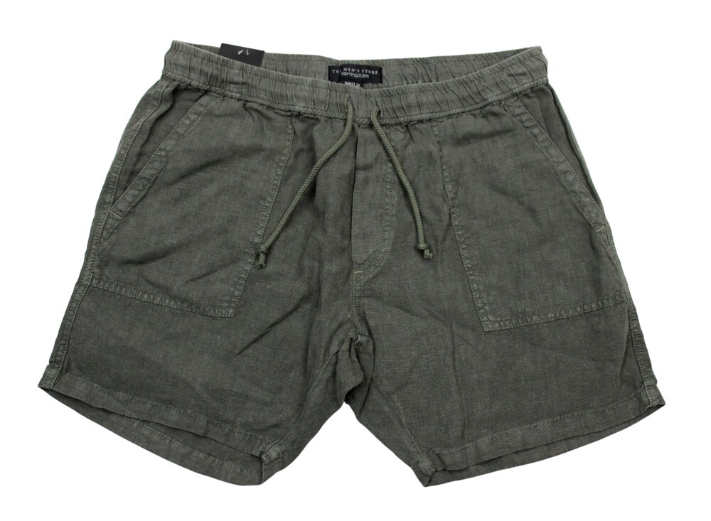 The Men's Store at Bloomingdale's Solid Linen 6" Shorts Men's 38 Olive Pull On